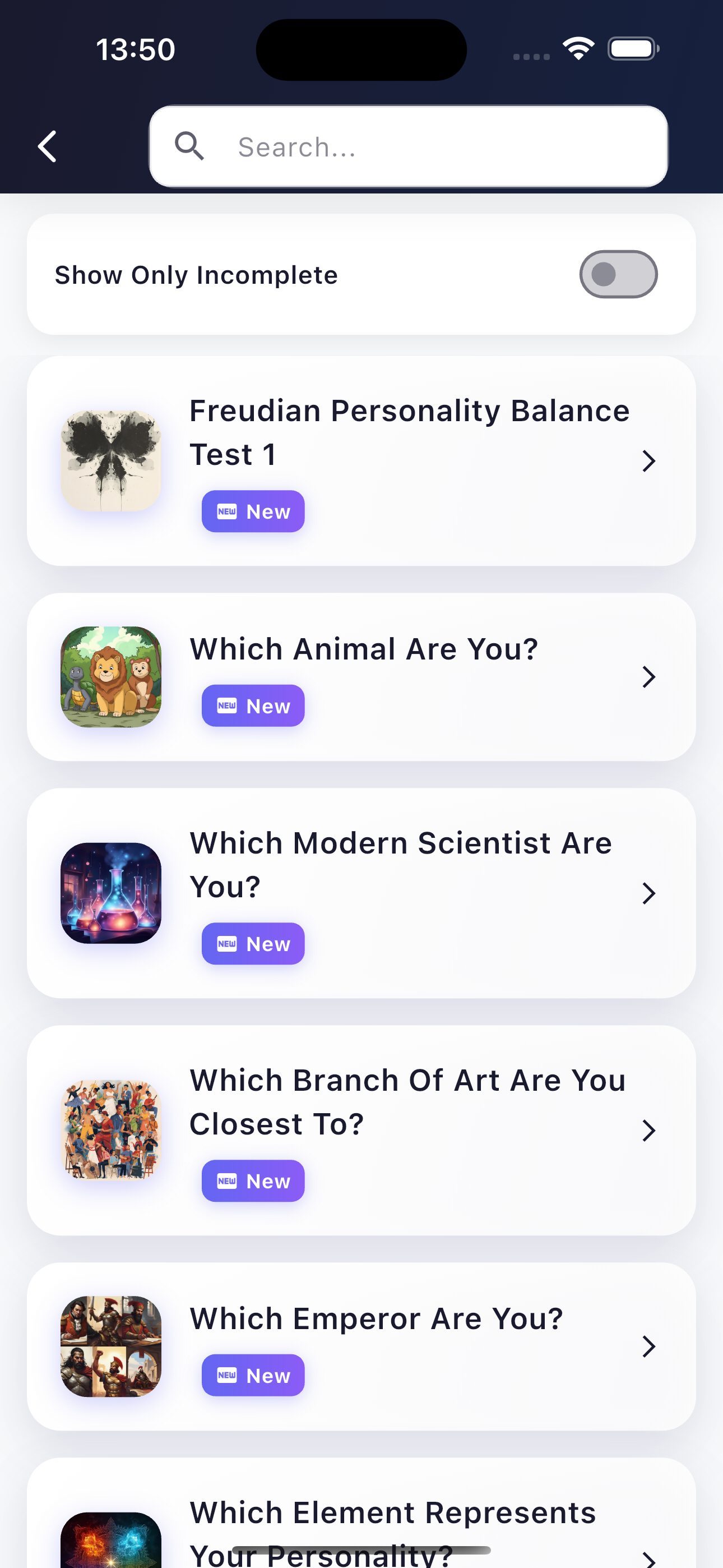 Fun personality tests